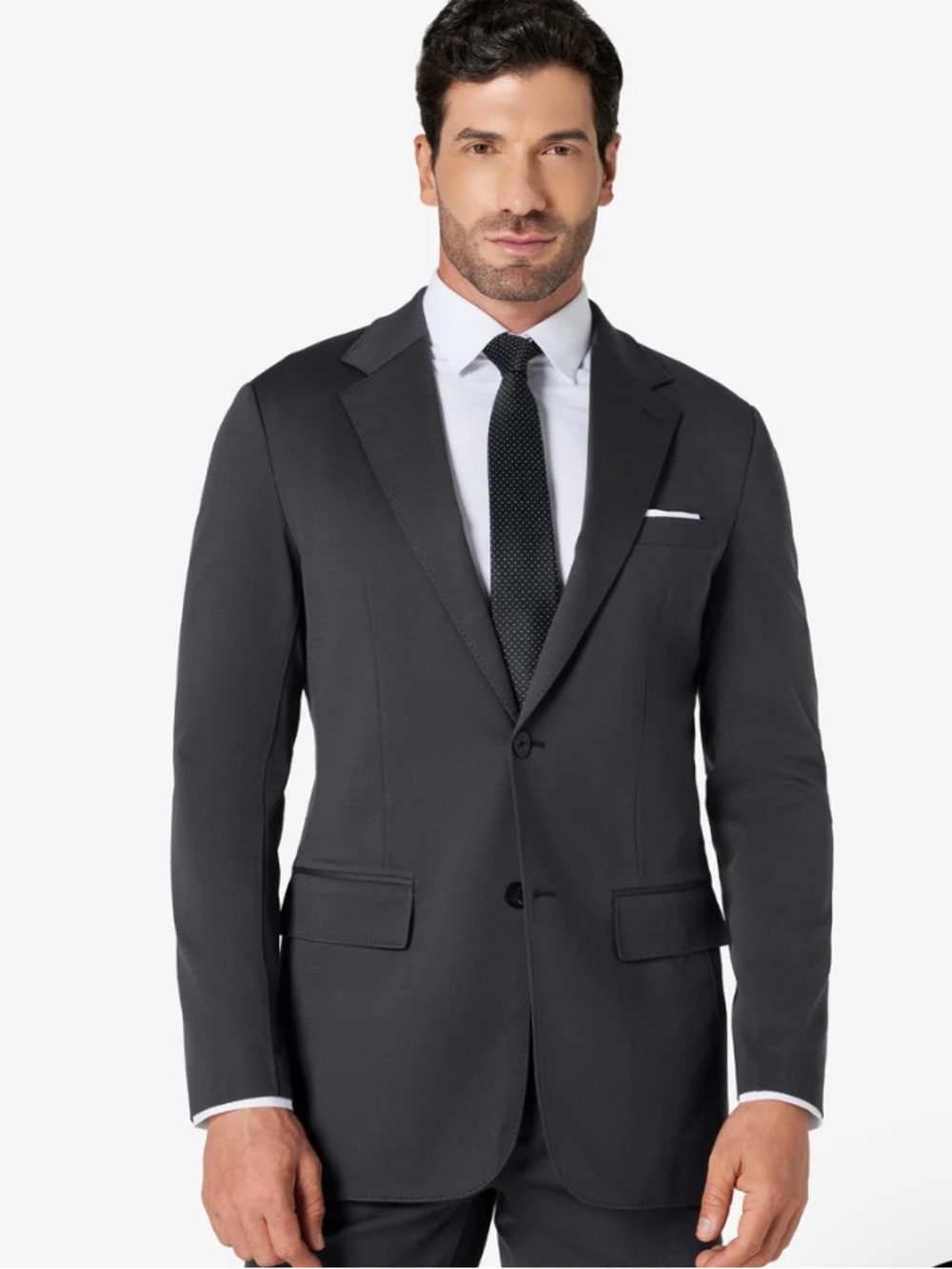 XSuit 8 Way Stretch Tech Knit 2 Button XJacket 5.0 48L Tailored Dark Gray BNWOT